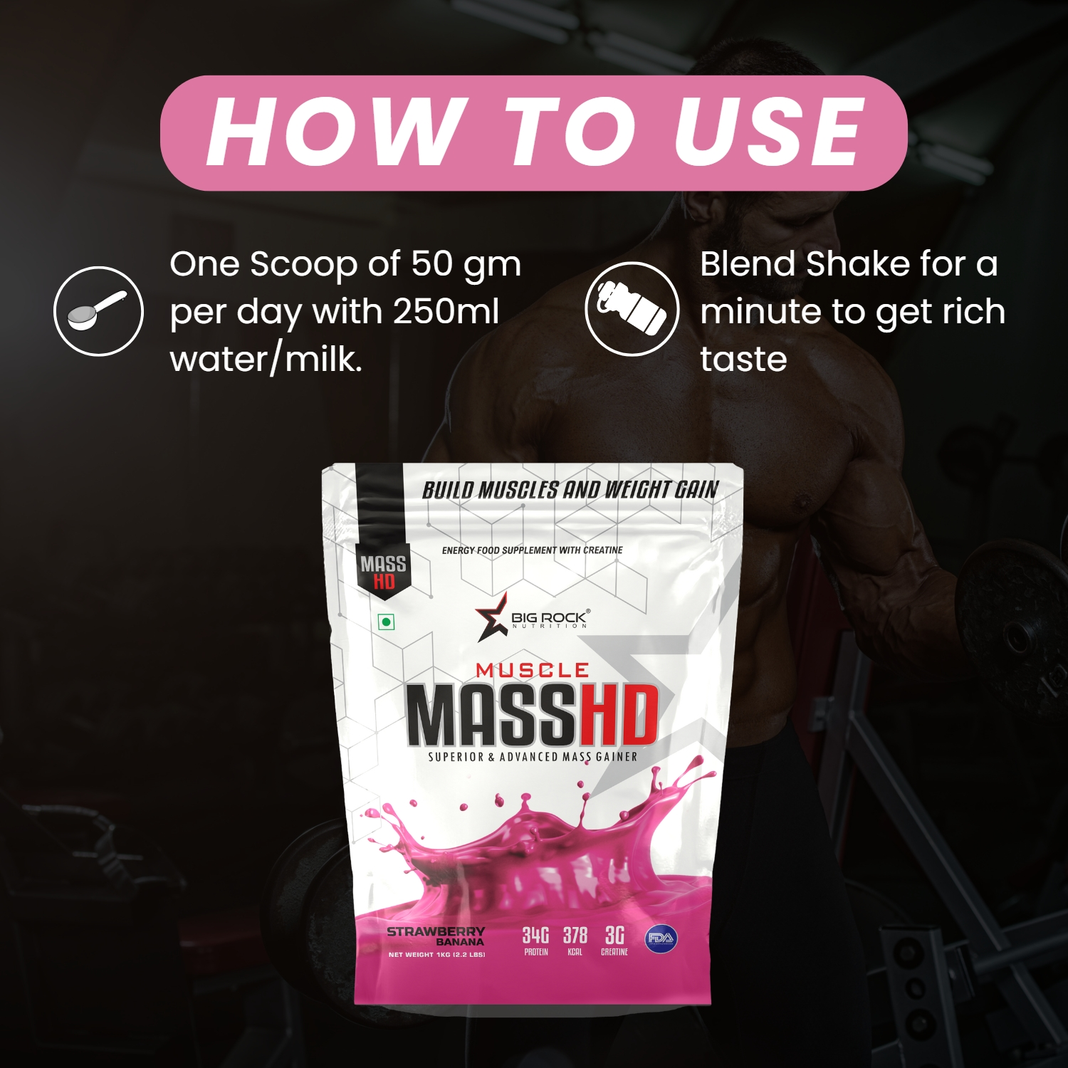BIG ROCK NUTRITION Advance Mass HD Gainer Weight Gainers/Mass Gainers - Image 5