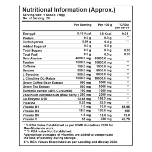 GIBBON NUTRITION Level 10 Pre Workout 25 Serving